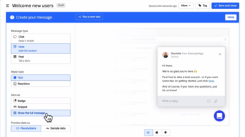 Create ongoing messages | Intercom Demos
