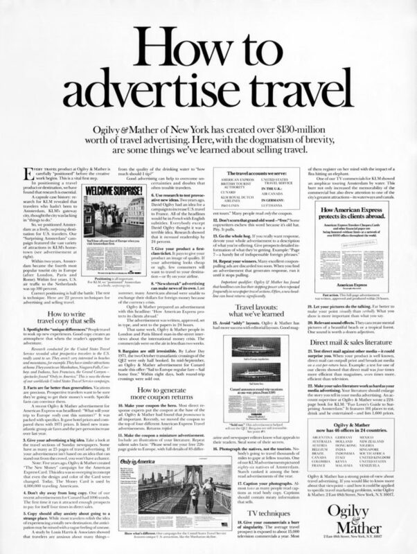 How to advertise travel advertorial - Swipe File