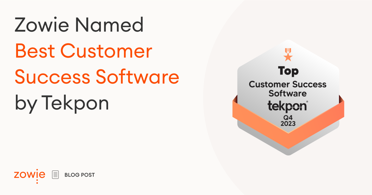 Zowie Named Best Customer Success Software by Tekpon