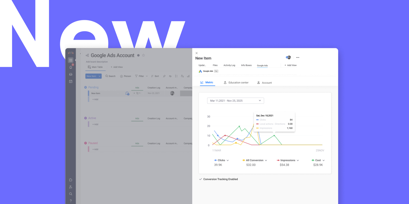 A new app to launch Google Ad campaigns from monday.com and other exciting updates!
