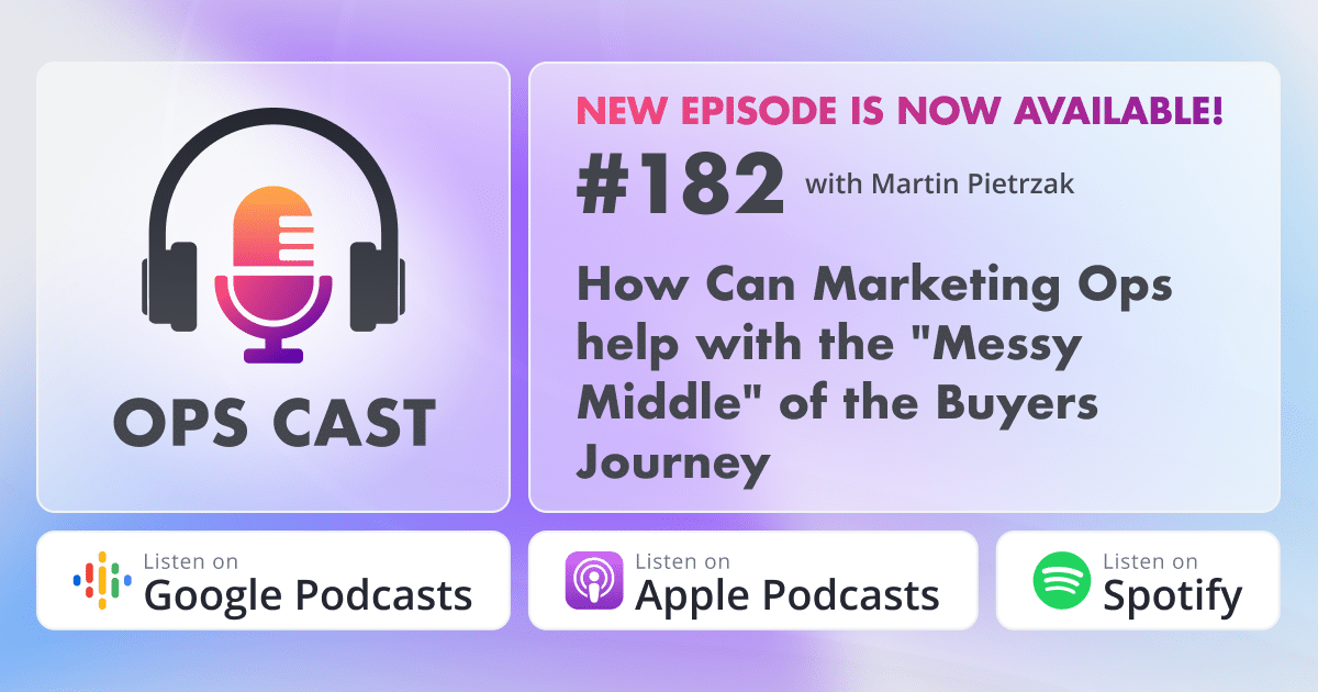 How Can Marketing Ops help with the "Messy Middle" of the Buyers Journey with Martin Pietrzak - Marketing Operations