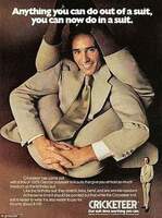 Cricketeer suit ad showing flexibility - Swipe File