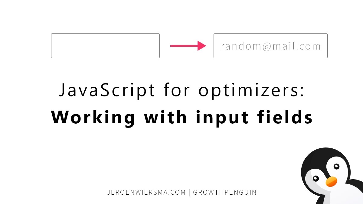 JavaScript for Optimizers: Working With Input Fields