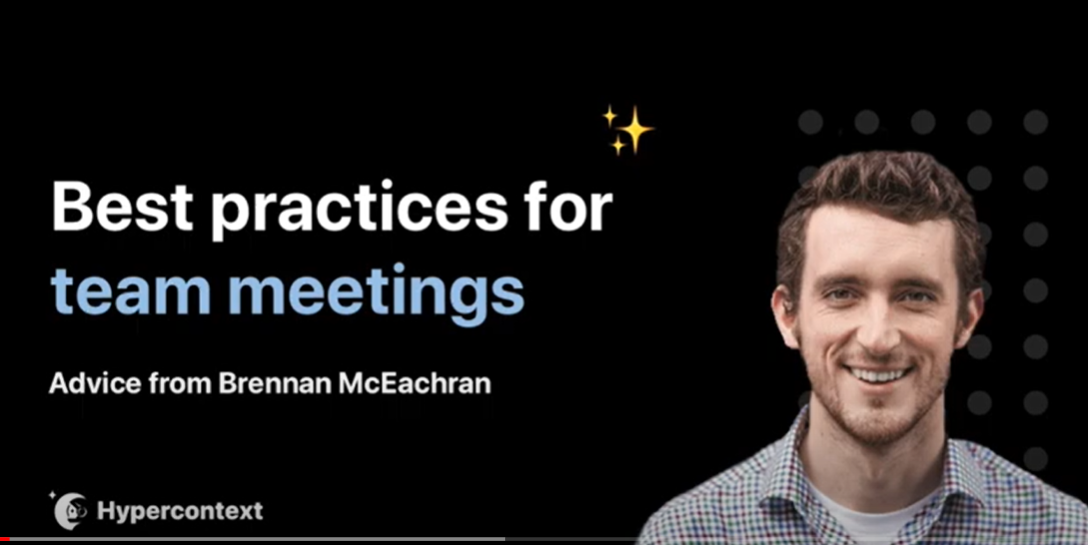 How to run team meetings