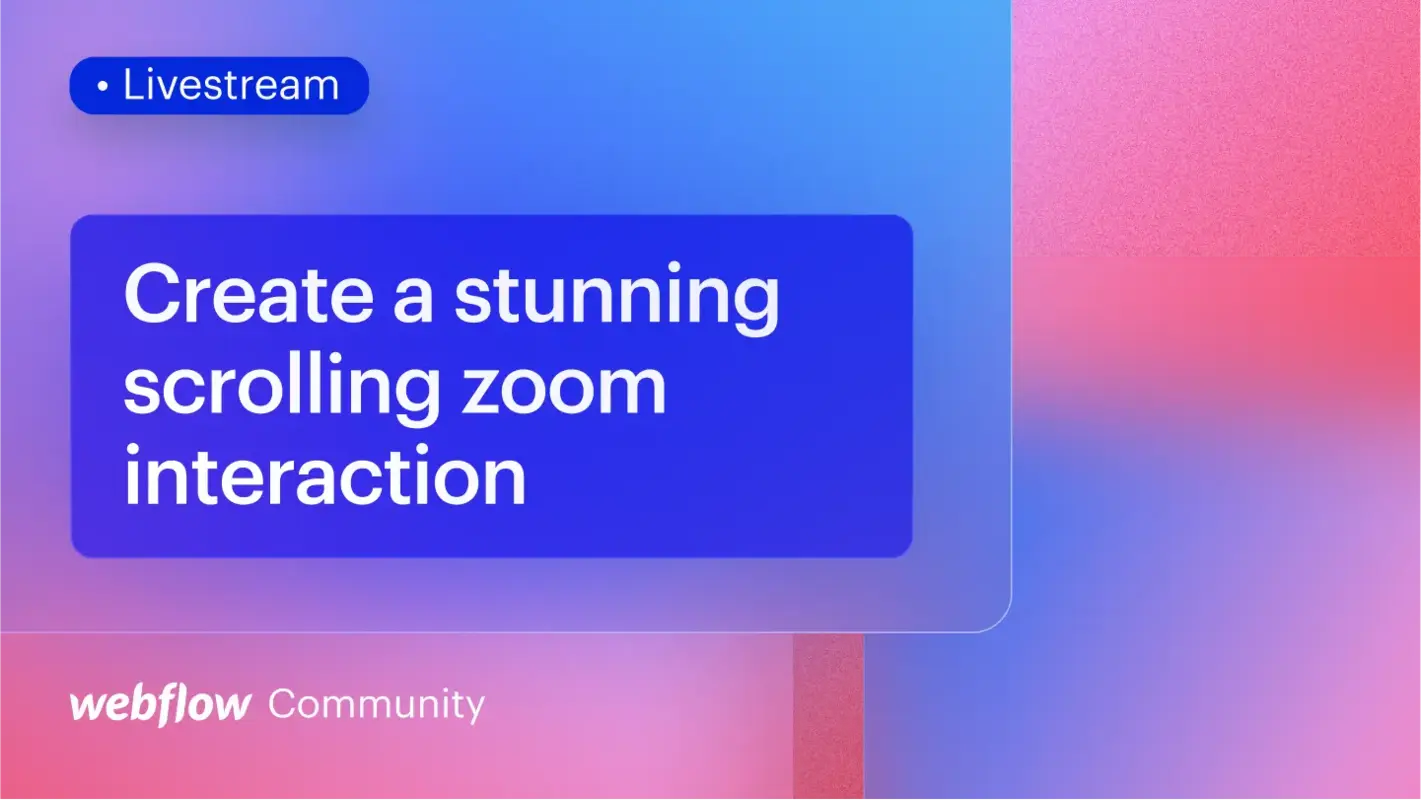 Create a scrolling zoom in effect