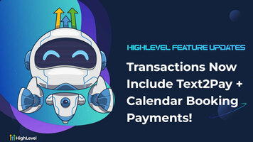 Transactions Now Include Text2Pay + Calendar Booking Payments!