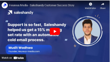 Heureux Media achieved a 15% booking rate using Saleshandy