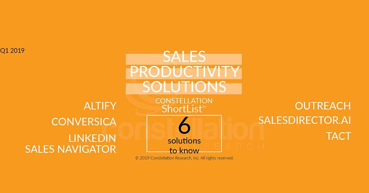 Tact.ai on Constellation Research 2019 Shortlist