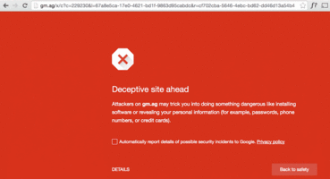 The default tracking domain for Google Apps users was listed as "deceptive" by Google over the weekend