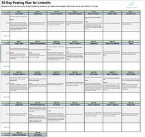 LinkedIn 30 Day Posting Plan