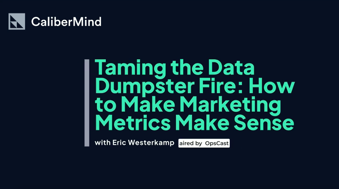 Taming the Data Dumpster Fire: How to Make Marketing Metrics Make Sense
