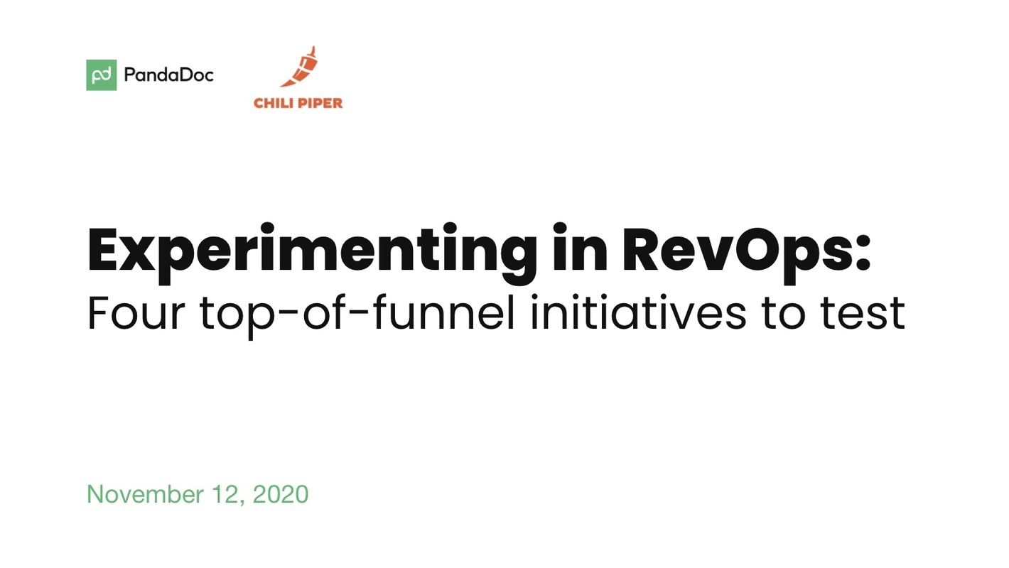 Experimenting in RevOps: 4 Top of Funnel Initiatives to Test
