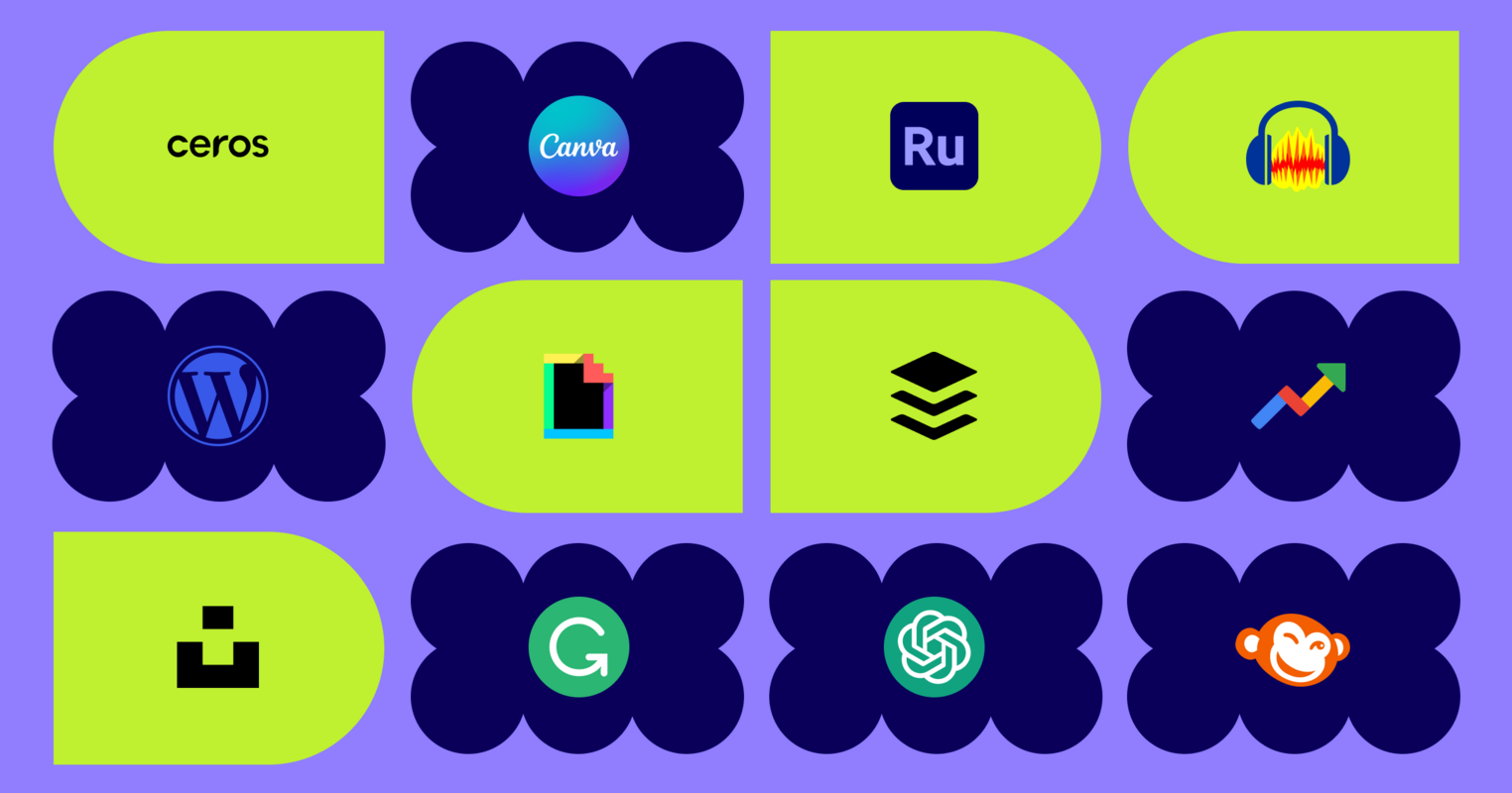 A comparison of content creation tools and software. 