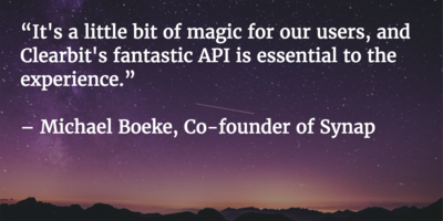 How Synap levels up their CRM with Clearbit Enrichment