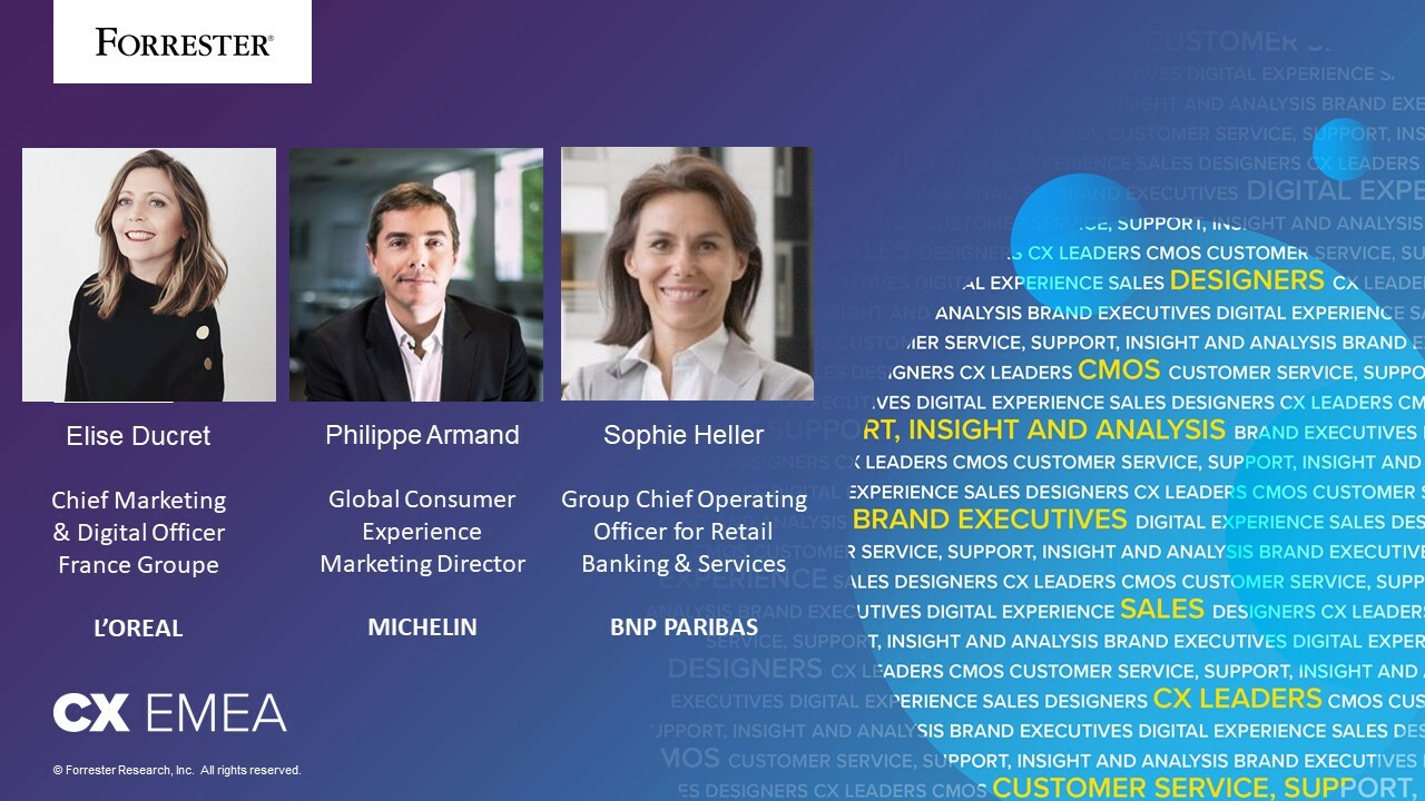 Conférence Forrester Expérience Client - 30 Septembre/1er Octobre