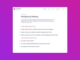 Managing up meeting template (6 topics and ideas) 