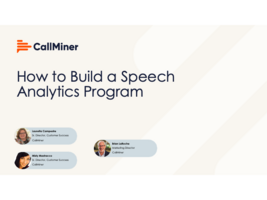 How to Build a Speech Analytics Program