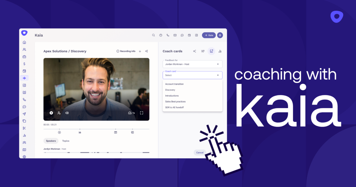 Coach sellers to success with Outreach Kaia