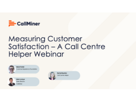 Measuring Customer Satisfaction with Speech Analytics