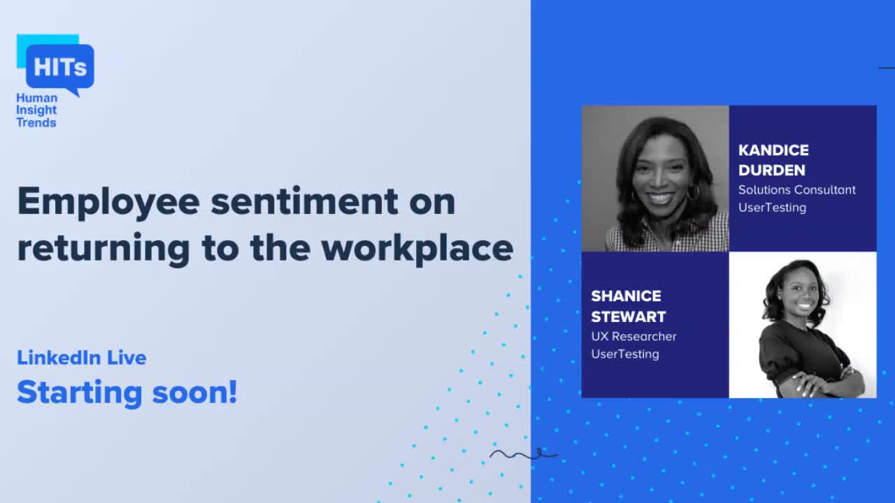 UserTesting on LinkedIn: Employee sentiment on returning to the workplace | 20 comments