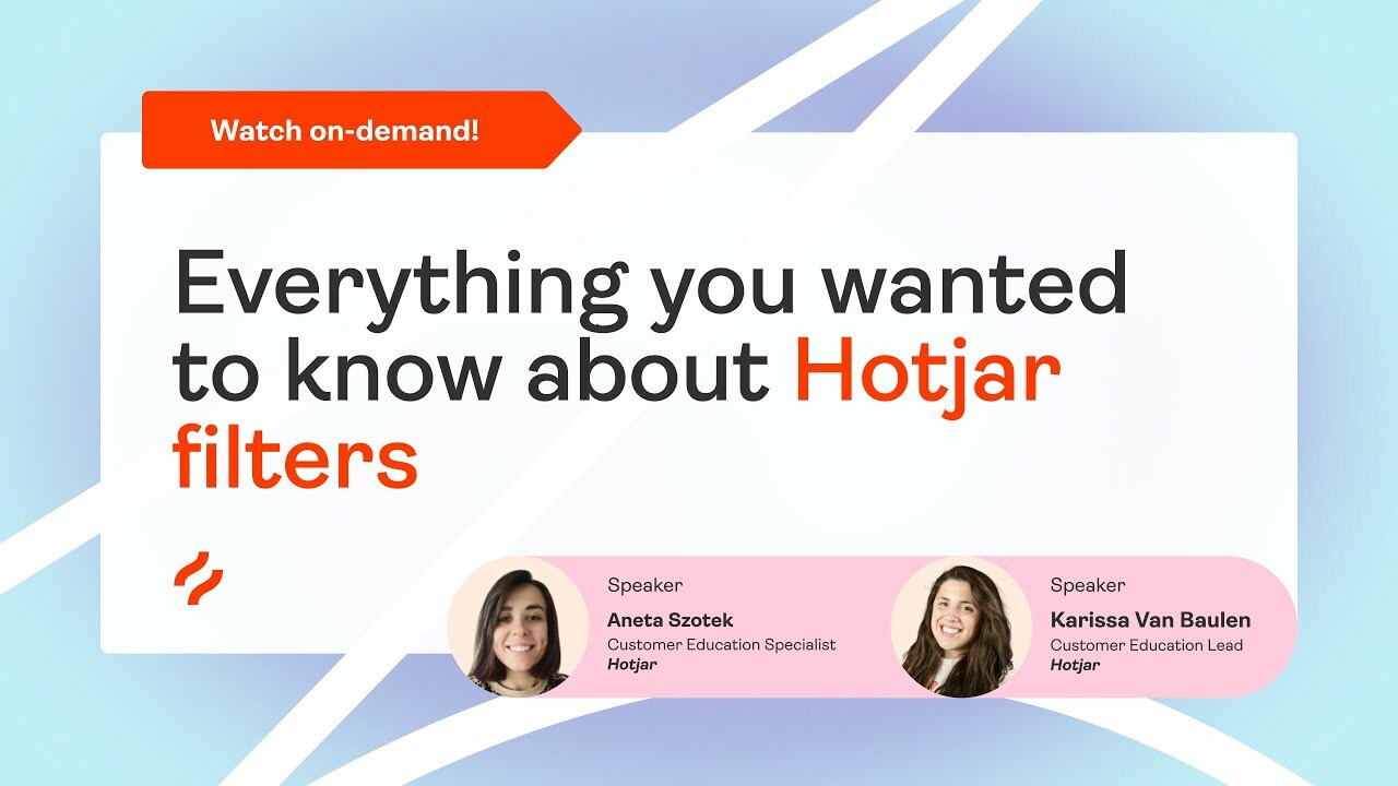 Live Training: Everything you wanted to know about Hotjar filters