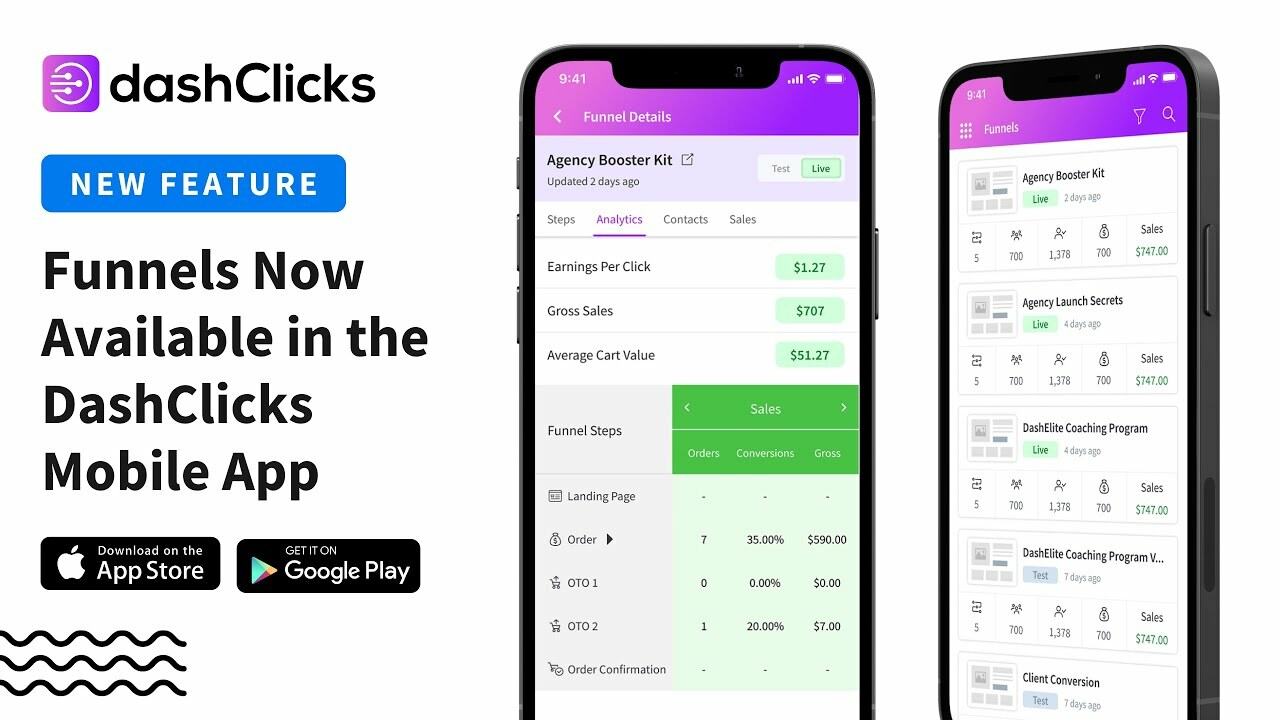 Funnels Now Available in the DashClicks Mobile App!