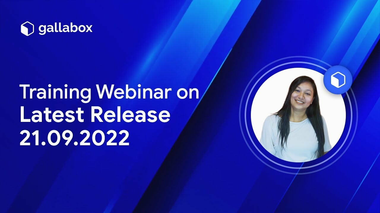 Training webinar on latest release 21 09 2022
