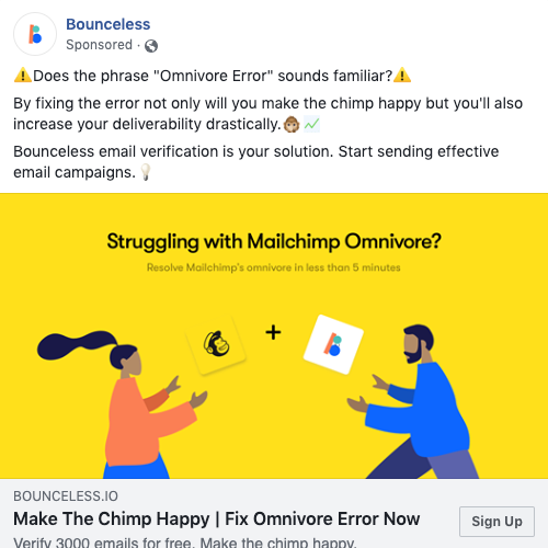 Teardown: Bounceless's Facebook Ad