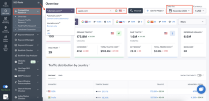 Historical data: Keyword, competitor and ranking history to back up your SEO strategy