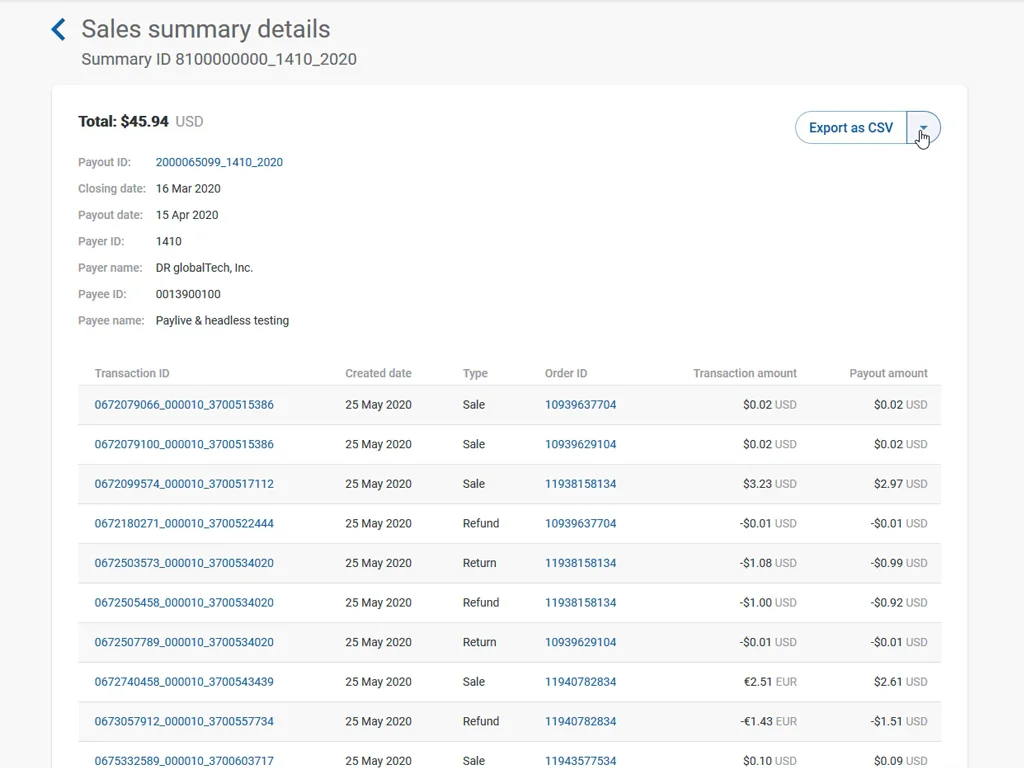 Financial Reporting Demo