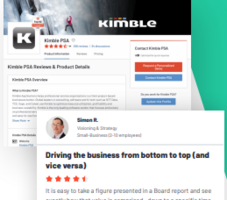 G2 strengthens Kimble's marketing against well-funded competitors.