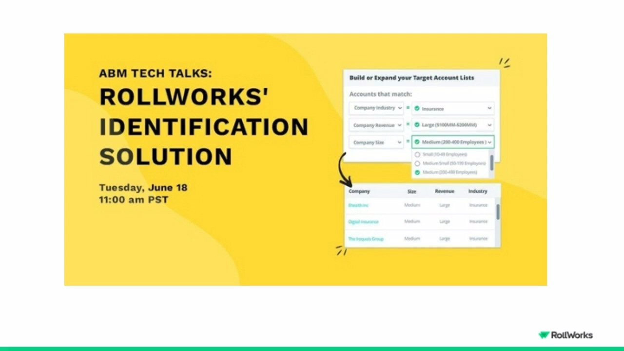 ABM Tech Talks: RollWorks' Identification Solution