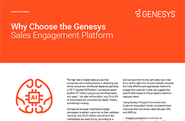 Why Choose the Genesys Sales Engagement Platform