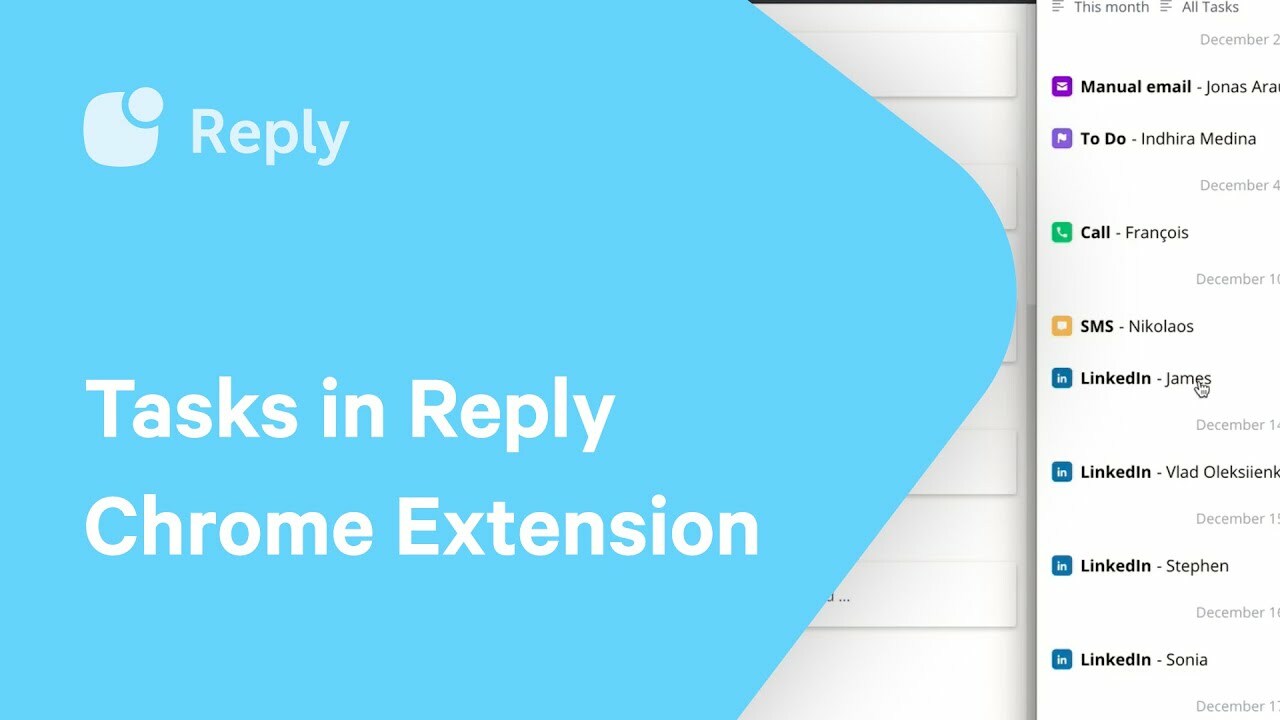 How to fulfill tasks in Reply Chrome extension | Sales productivity hacks