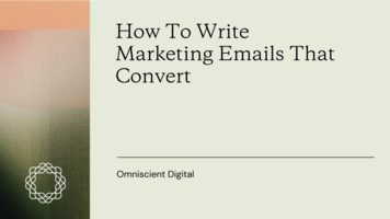 How To Write Marketing Emails That Convert