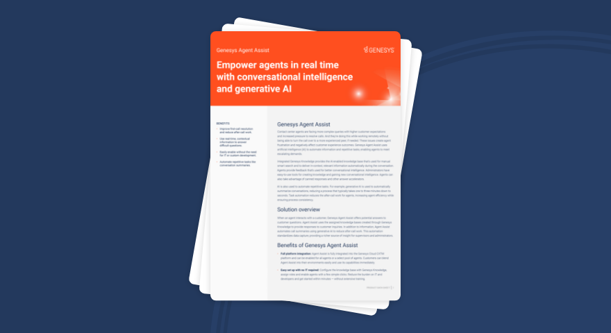 Empower agents in real time with conversational intelligence and generative AI