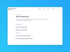 Sprint reporting template (4 topics and ideas) | Spinach