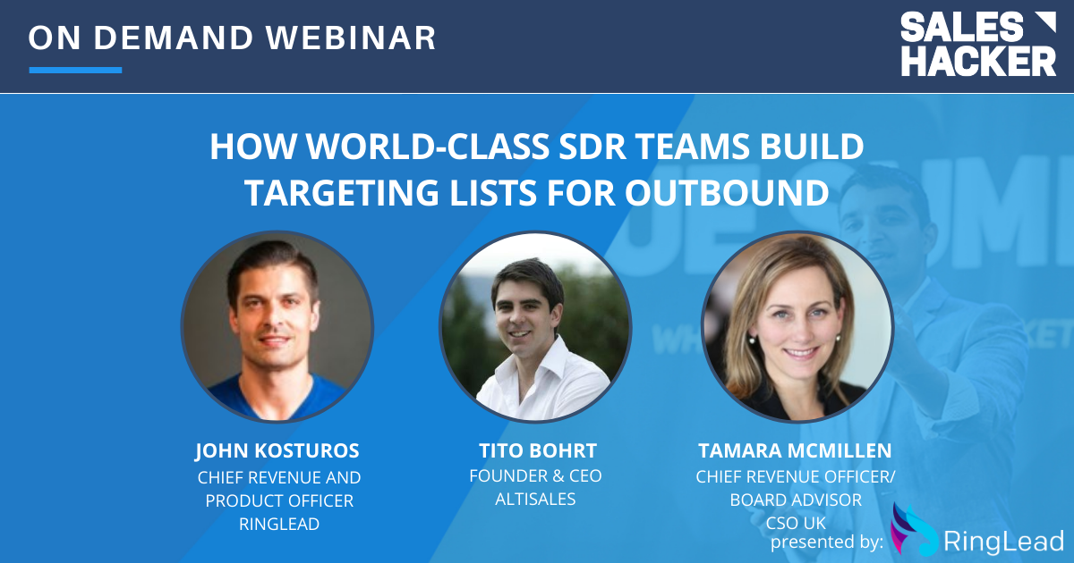How World-Class SDR Teams Build Targeting Lists for Outbound