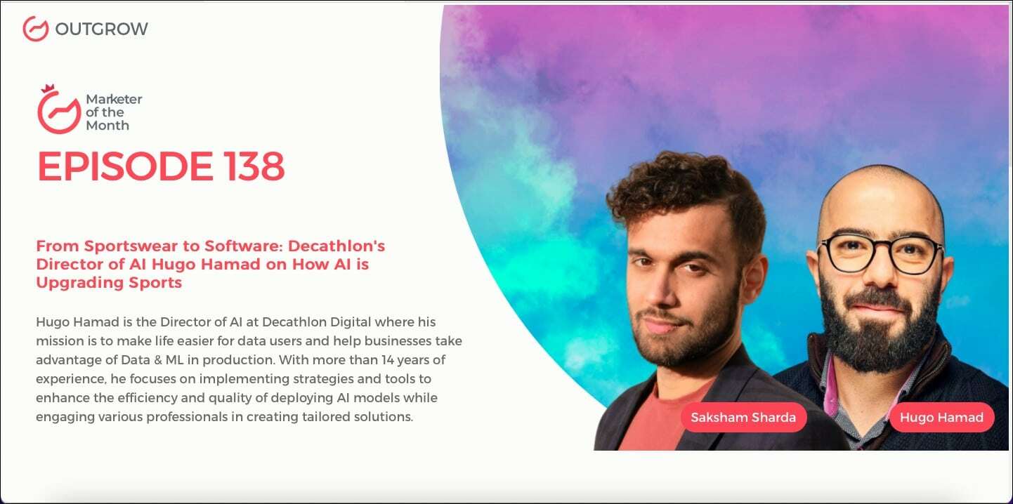 EPISODE 138: From Sportswear to Software: Decathlon's Director of AI Hugo Hamad on How AI is Upgrading Sports
